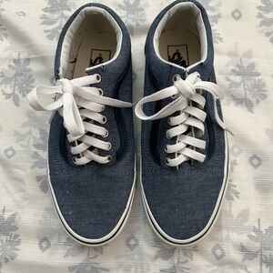Vans Old Skool Chambray/ Blue Size 8M/9.5W